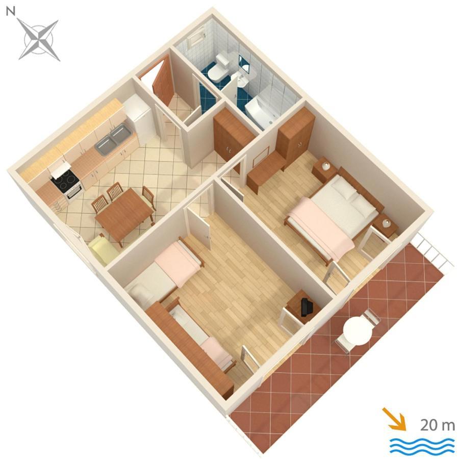 Apartments By The Sea Brist, Makarska - 505 Подаца Екстериор снимка